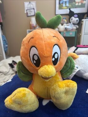 Plush Orange & Yellow Small Pet Toy - Soft Fruit Character